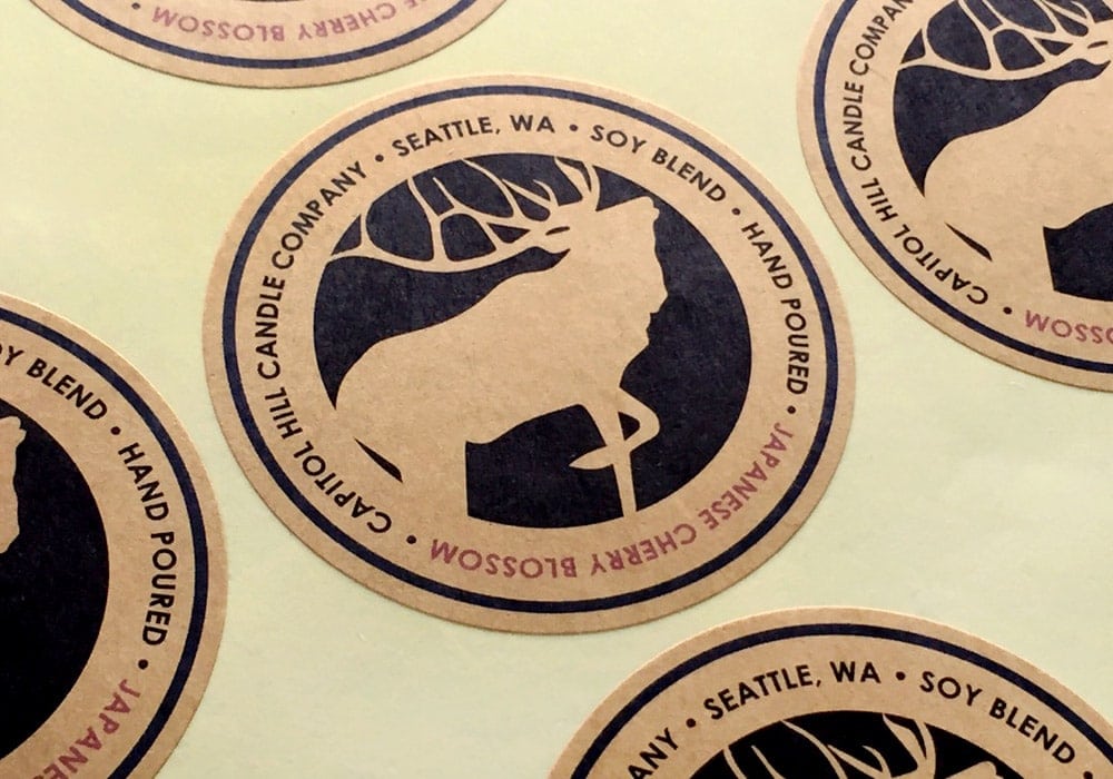 etykiety kraftowe na papierze ekologicznym